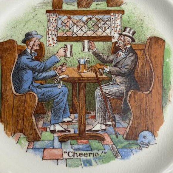 Set of 4  Luncheon/Salad Plates  "English Toasting":Fondeville Ambassador Plates - Picture 12 of 16